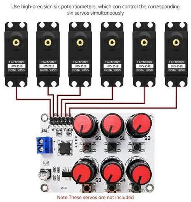 Alt view image 3 of 7 - RC Digital Servo Tester 6 Channels Motor Servo Controller Centering Tool with Over-Current Protection & 2 Control Modes for RC Car Airplane Robots Tester Tool