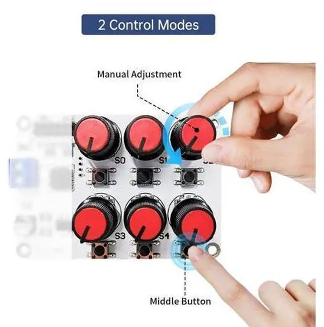 Alt view image 4 of 7 - RC Digital Servo Tester 6 Channels Motor Servo Controller Centering Tool with Over-Current Protection & 2 Control Modes for RC Car Airplane Robots Tester Tool