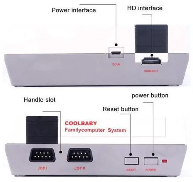 Alt view image 3 of 7 - Retro Classic TV Mini HDMI HD Video Game Console, Built-in 600 Games