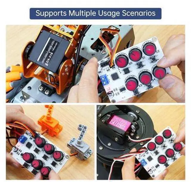 Alt view image 7 of 7 - RC Digital Servo Tester 6 Channels Motor Servo Controller Centering Tool with Over-Current Protection & 2 Control Modes for RC Car Airplane Robots Tester Tool