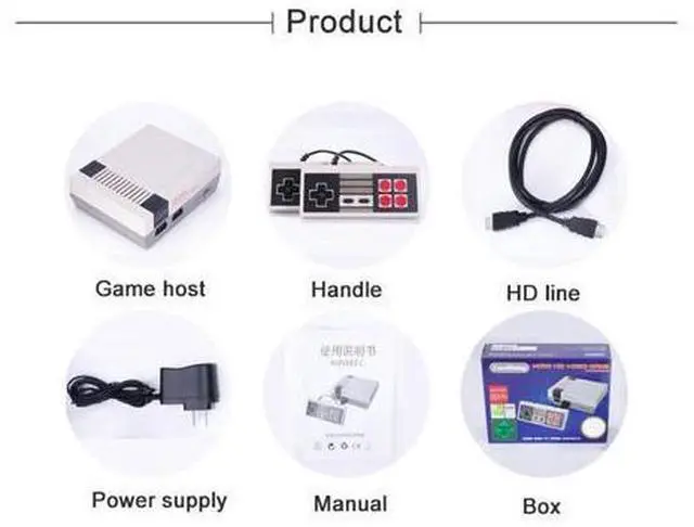 Alt view image 5 of 7 - Retro Classic TV Mini HDMI HD Video Game Console, Built-in 600 Games
