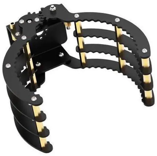 Main image of Robotic Claw Full Metal Wave Edge Clamp Robot Hand Gripper Grabber, 1LB Max Grab Weight & 0-9in Open Range High Torque Robotic Arm Replace Claw Robot DIY, Mechanical Claw without Servo