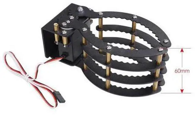 Alt view image 7 of 7 - Robotic Claw Full Metal Wave Edge Clamp Robot Hand Gripper Grabber, 1LB Max Grab Weight & 0-9in Open Range High Torque Robotic Arm Replace Claw Robot DIY, Mechanical Claw without Servo