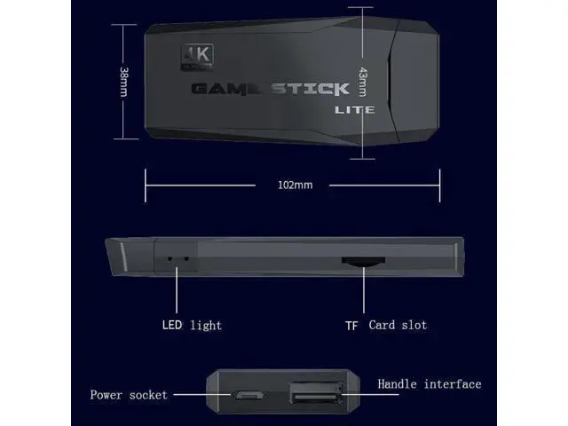 Alt view image 3 of 6 - M8 Wireless HDMI Arcade Game Home TV Mini Game Machine with 2 x GamePads 64G Memory