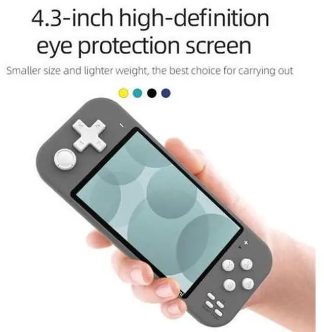 Alt view image 2 of 7 - X20 mini Classic Games Handheld Game Console with 4.3 inch Screen & 8GB Memory X20 mini / Yellow (Yellow)