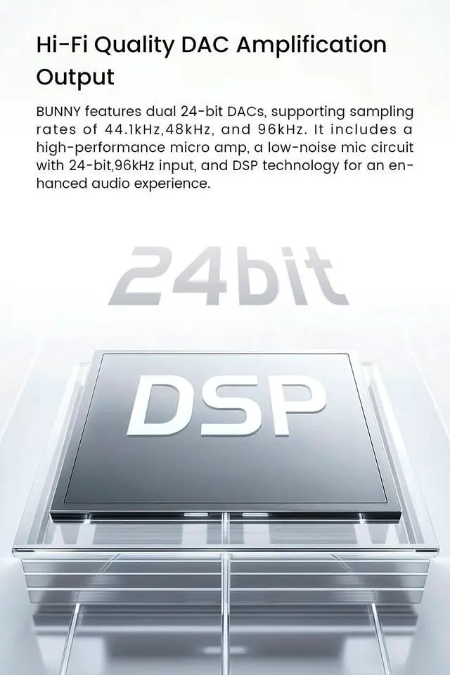 Alt view image 7 of 7 - BUNNY Wired Gaming Earphones, Entry-Level HiFi IEM Earbuds with Mic-Type C | Bass Boot Maze Cavity, 1DD Dual-Chamber Driver, Built-in DSP, Lightweight, Audiophile in-Ear Earphone, APP Control