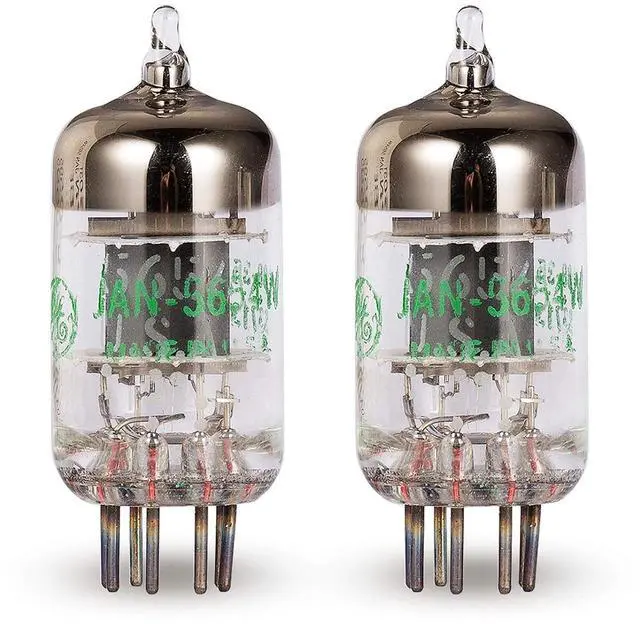 Main image of Matched Pair 7-Pin GE JAN 5654W Vacuum Tubes Upgrade for 6AK5 6J1 61 EF95 6J1P