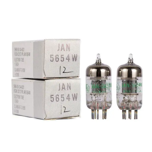 Alt view image 3 of 6 - Matched Pair 7-Pin GE JAN 5654W Vacuum Tubes Upgrade for 6AK5 6J1 61 EF95 6J1P