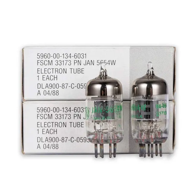 Alt view image 4 of 6 - Matched Pair 7-Pin GE JAN 5654W Vacuum Tubes Upgrade for 6AK5 6J1 61 EF95 6J1P