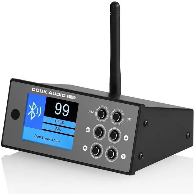 Main image of B1FM Bluetooth 5.1 Receiver DAC, HiFi Stereo Music Player with LDAC & aptX HD, Premium FM Radio, Optical & Coaxial Digital Outputs, 2.4 Display & Remote for Home Audio Systems