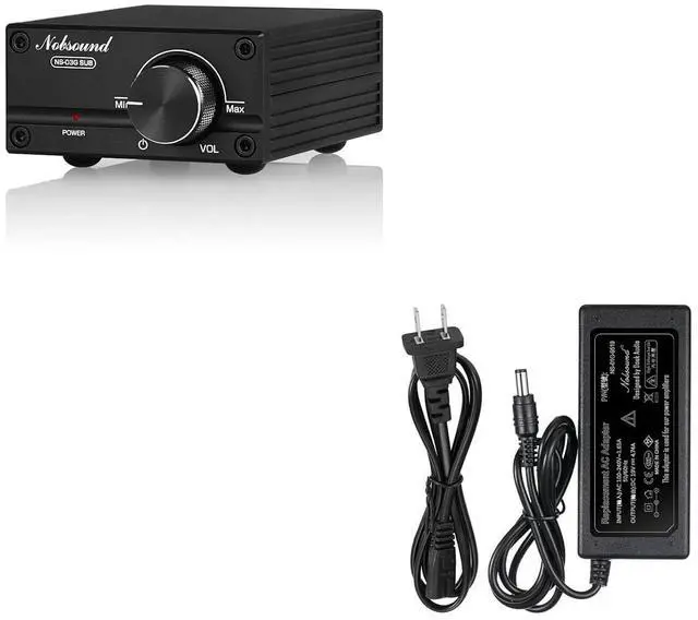 Main image of 100W Mini Subwoofer Amplifier with DC 19V 4.74A Power Supply Bundle, Digital Sub Amp with Adapter for Passive Subwoofer Home Audio System