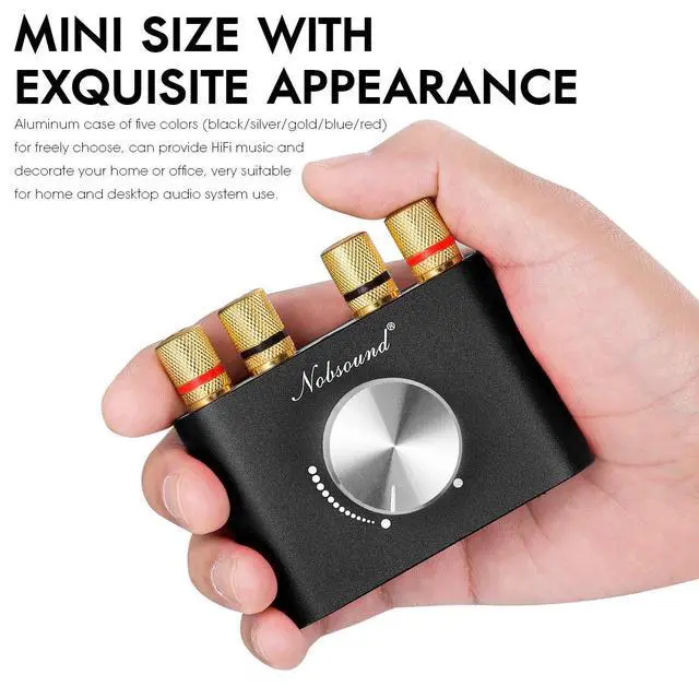 Alt view image 4 of 7 - 100W Bluetooth 5.0 Mini Amplifier & BS-1 Bass Shaker Combo: Immersive Home Theater & Gaming Tactile Audio System