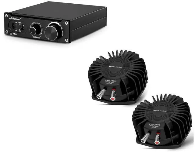 Main image of G2 PRO Mono Amplifier + BS-1 Bass Shaker Bundle: 300W Sub Amp & Tactile Transducer for Deep Home Theater & Gaming Immersion