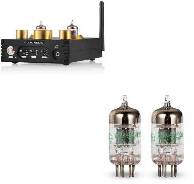Main image of P1 Vacuum Tube Preamp & GE JAN 5654W Matched Tubes Bundle: Premium Sound Upgrade w/Bluetooth APTX-HD, USB DAC, Headphone Amp