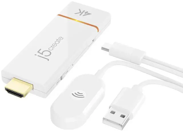Main image of ScreenCast 4K Wireless Adapter Screen Cast from Mobile Phone, Tablet, or Laptop Support for AirPlay, Miracast & Chromecast Mirror Extend for Windows & macOS Wireless Screen Display (JVAW76)