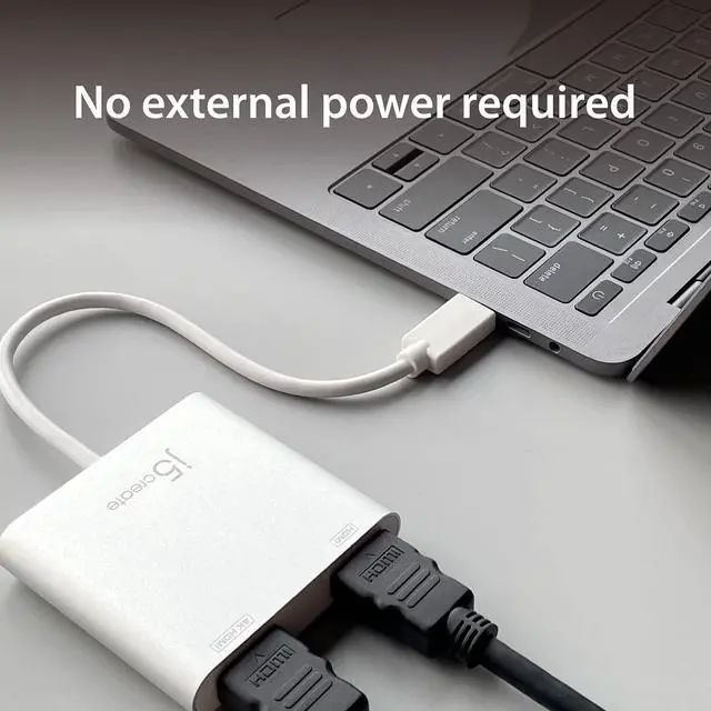 Alt view image 5 of 7 - USB Type A to Dual HDMI Adapter + USB C to USB Type-A Adapter (JUA365 + JUCX15X2)