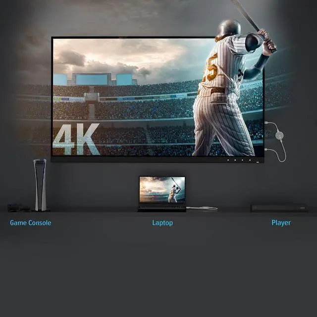 Alt view image 2 of 7 - ScreenCast 4K Wireless HDMI Transmitter and Receiver, Wireless HDMI Extender, Support 4K30Hz / 1080p60Hz, 2.4/5GHz, from Laptop/PC/Player/TV Box to Monitor/Projector/TV (JVAW75)