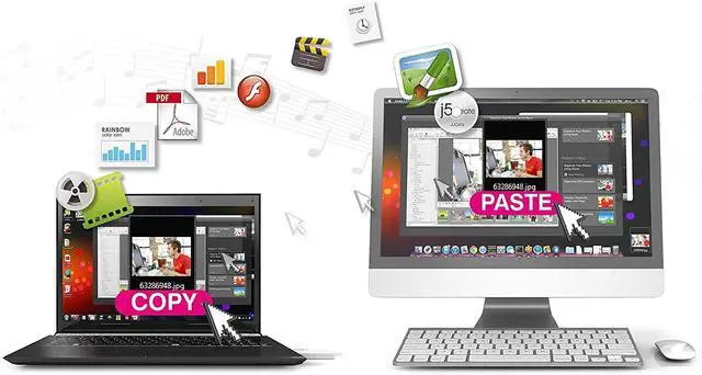 Alt view image 6 of 7 - Wormhole Switch USB Transfer Adapter: Seamlessly Share Files, Keyboard, and Mouse Between Win/Mac, Win/Win, and Mac/Mac (JUC400)