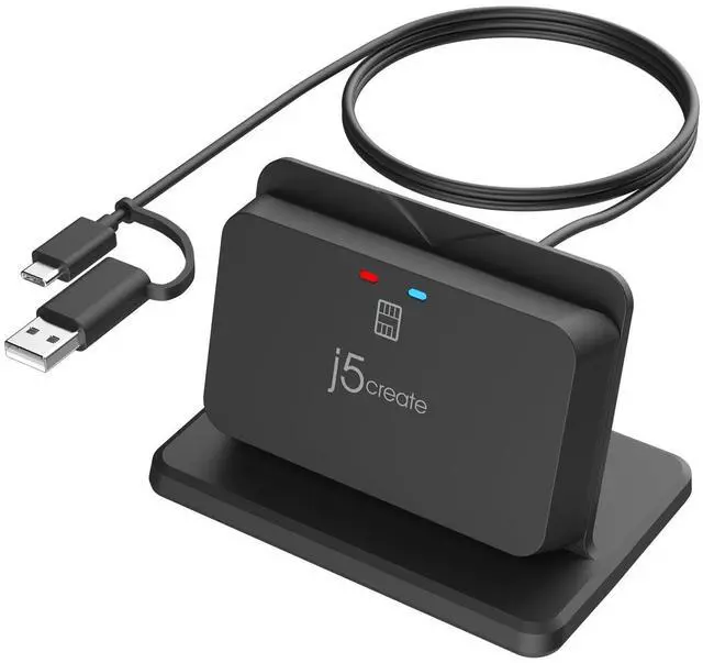 Main image of Universal Smart Card/CAC Reader Stand, TAA Compliant, ideal for Enterprise, Banking, and Government. Compatible with Win, Mac and Linux (JUR261)