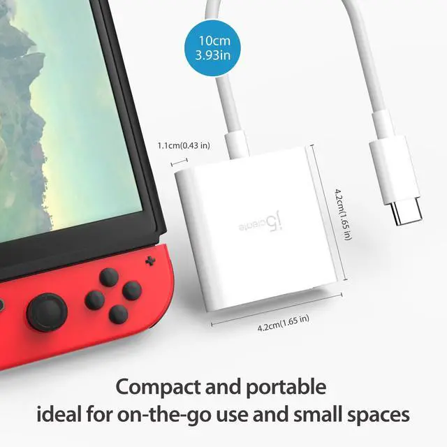 Alt view image 7 of 7 - AR Glasses USB-C Video and Charging Adapter, Support 4K@240Hz, up to 100W PD Pass Through Charging, for XREAL, Viture, Rokid, Steam Deck, ROG Ally, Switch, iPhone 17/16/15 (JCA164)