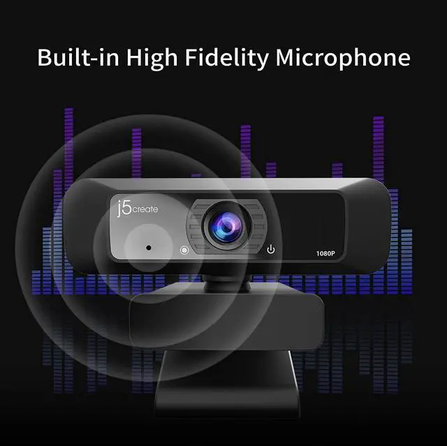 Alt view image 6 of 7 - USB Streaming Webcam - 1080P HD with 360° Rotation, High Fidelity Microphone, Plug and Play for PC/Mac/Laptop/Desktop/Skype/YouTube/Zoom/Facetime, Suitable for Conferencing/Calling (JVCU100)