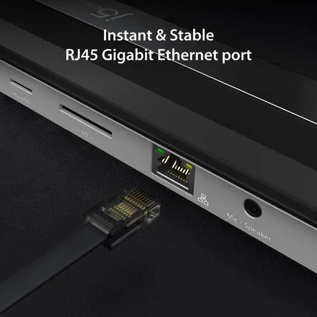 Alt view image 6 of 7 - USB-C 4K HDMI Docking Station (9-in-1), 4K HDMI, 5Gbps USB-A x3, Card Reader, PD 100W, Gigabit Ethernet, Combo Audio Jack, for MacBook, and Windows USB-C Laptop (JCD533)