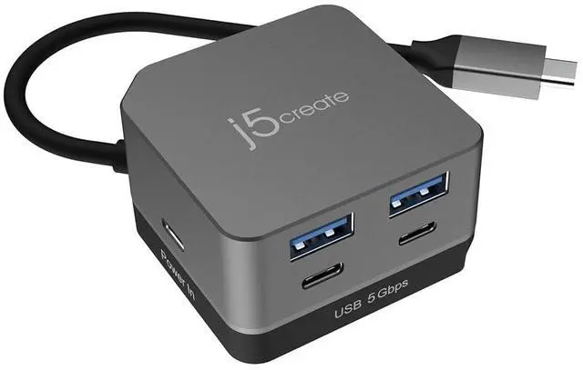Main image of USB-C Hub 4K@144Hz HDMI with 100W Fast Charge and Flexible Ports- Supports Extended 4K Display for Windows and MacBook, Built-in Cable Management, USB-A x 2, USB-C x 2, HDMI (JCD361)