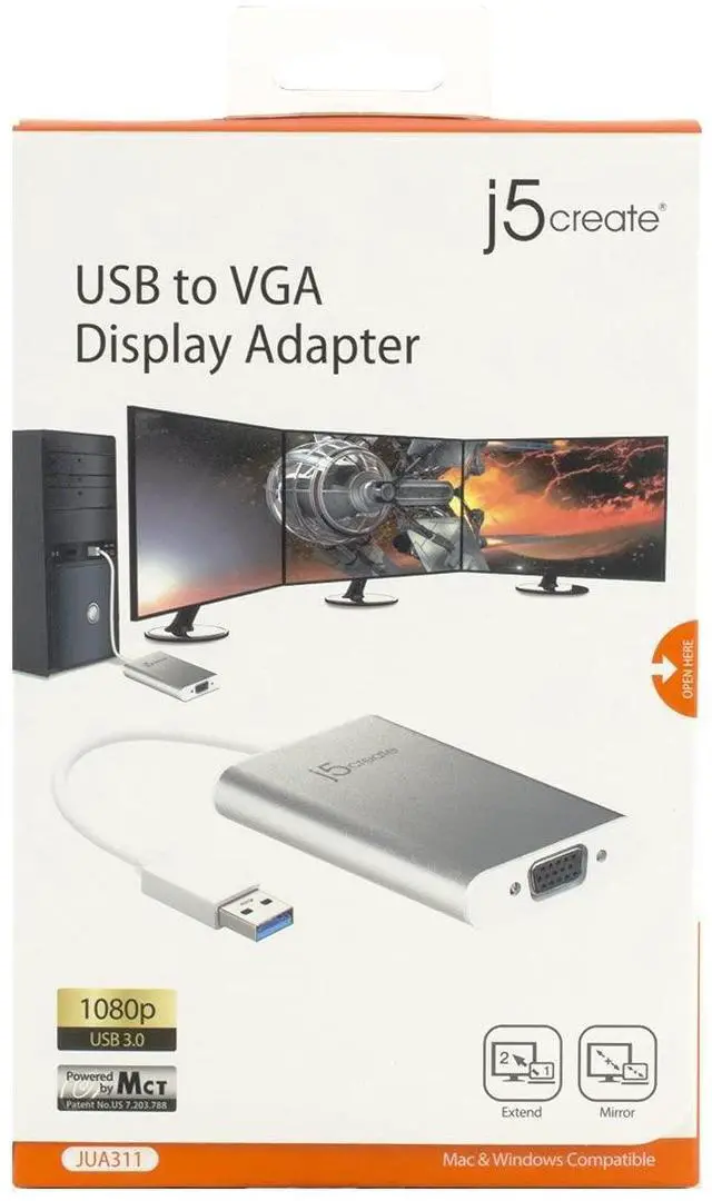 Alt view image 6 of 7 - USB-A to VGA Aluminum Display Adapter 1080p HD Resolution Up to 2048 x 1152| USB 3.1/3.0/2.0 Port | Compatible with Windows and Mac (JUA311)