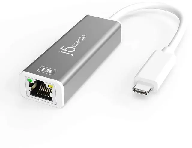 Main image of USB-C to 2.5G Ethernet Adapter, RJ45 LAN 2.5 Gigabit Network to USB Type C/Thunderbolt Converter, Compatible for MacBook Pro/Air, Tablets, Dell XPS, Surface Pro 7 (JCE145)