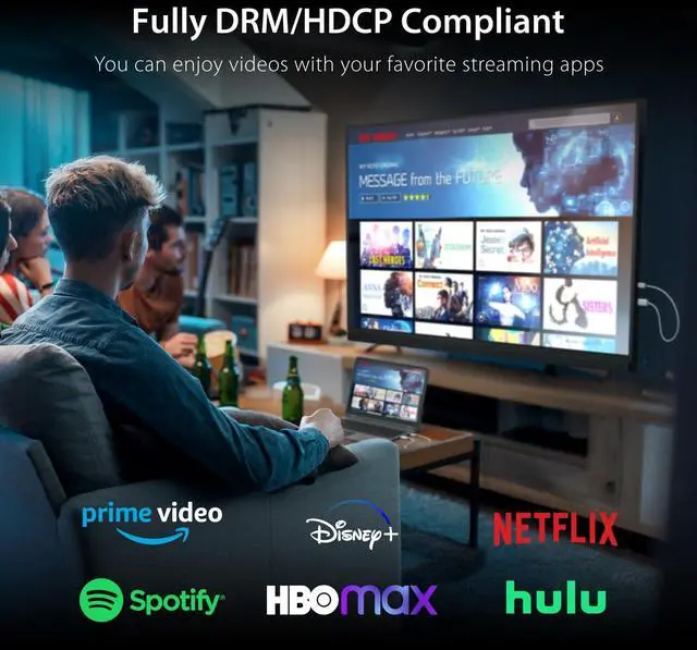 Alt view image 4 of 7 - ScreenCast Mini Wireless HDMI Transmitter and Receiver, 1080p@60Hz 5G+2.4G Low Latency FHD Wireless Display Adapter for Streaming from Laptop/Tablet/Phone to TV/Monitor/Projector (JVAW65)