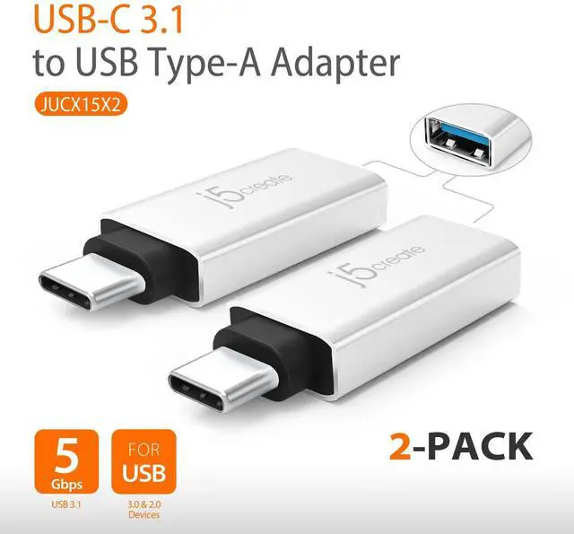 Alt view image 5 of 7 - USB Type-A to VGA Display Adapter + USB C to USB Type-A Adapter (JUA311 + JUCX15X2)