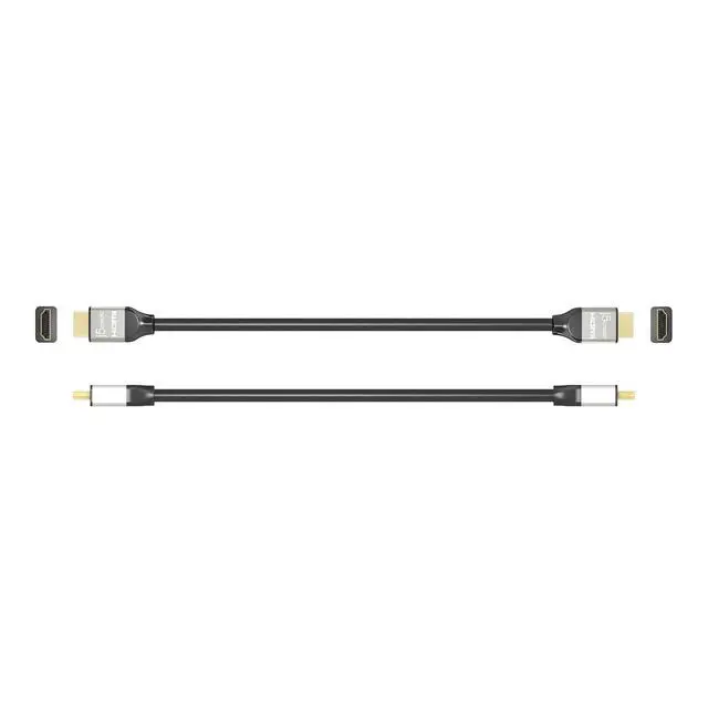 Alt view image 2 of 7 - Ultra HD 4K HDMI Cable- (6.6 ft, Black, HDMI 2.0 Certified) | Backward Compatible with HDMI 1.4/1.3 | Supports Speeds Up to 4K @ 60Hz UHD