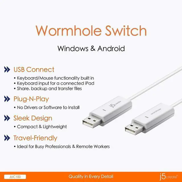 Alt view image 3 of 6 - USB 2.0 Wormhole KM Switch JUC100