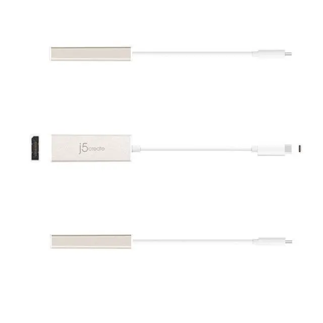 Alt view image 7 of 7 - Aluminum USB C to DisplayPort Adapter - 4k @ 60Hz USB Type C Male to DisplayPort Female Converter, Perfect for Macbooks, Chromebooks, Tablets, PCs (JCA140)
