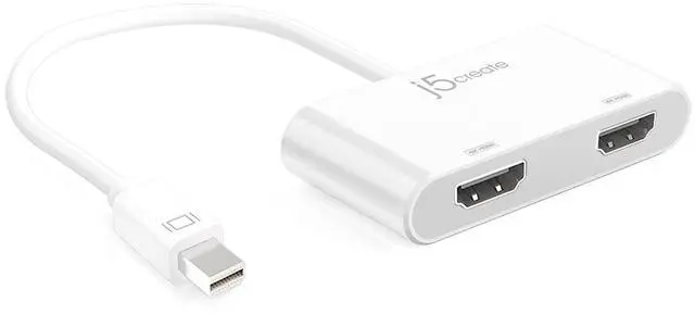 Main image of Mini DisplayPort to Dual 4K HDMI MST Adapter, for Microsoft Surface Pro 2, Surface Book, HP OMEN 15-CE051NR and More, Not Compatible with Mac (JDA156)