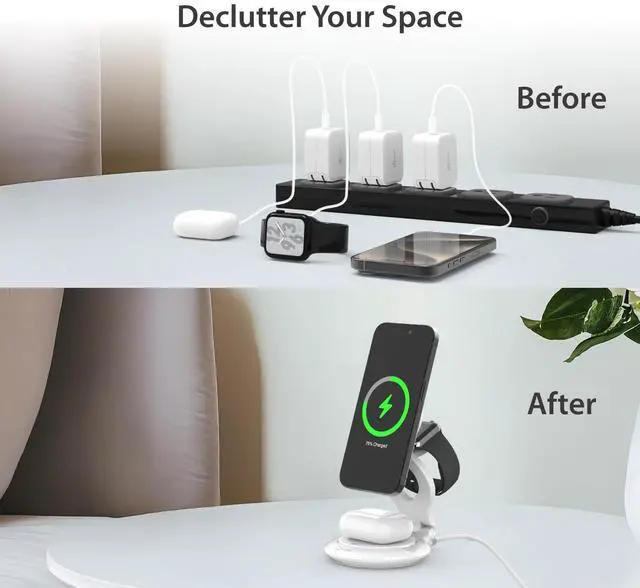 Alt view image 3 of 7 - Qi2 3-in-1 Magnetic Foldable Wireless Charging Station (JUPW3415)