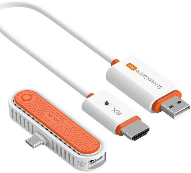 Main image of ScreenCast Mini Duo Type-C Wireless HDMI Transmitter and Receiver, Plug&Play 1080p@60Hz Low Latency 5G+2.4G Output for Streaming from Phone/Tablet to TV (JVAW60)