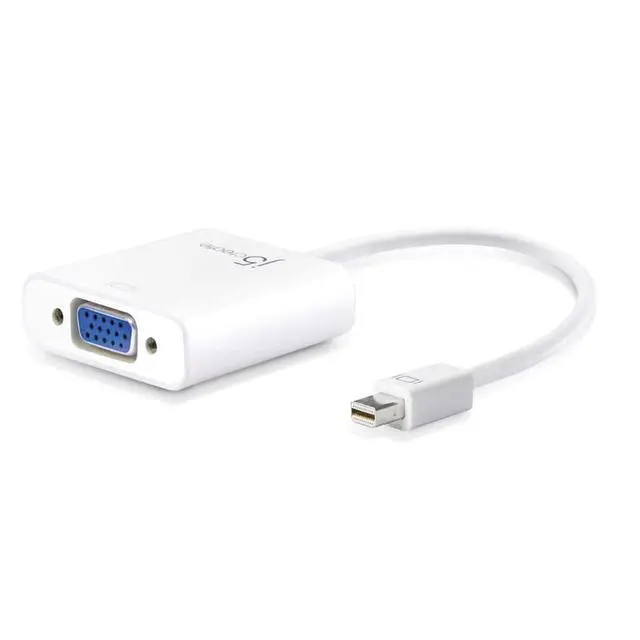 Alt view image 2 of 7 - Mini DisplayPort to VGA- 1.62 Gbps and 2.7 Gbps | 4K (1080p) | 1920 x 1200 @ 60 Hz | Compatible with Mac, Windows and Intel Thunderbolt Devices (JDA112)