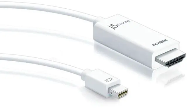 Main image of Mini DisplayPort to 4K HDMI Cable- Supports up to 4K x 2k @ 30Hz & 3D Video formats Over HDMI | 6 FT (White) Adapter | Compatible with Windows, Mac, Laptops, etc