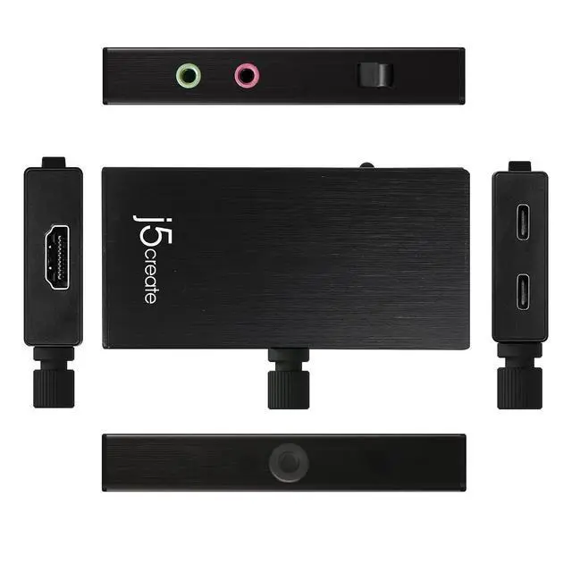 Alt view image 6 of 7 - Live Video Capture Card - HDMI to USB-C, Supports 1080p 60FPS Video and Audio Recording, Power Delivery 60W Pass Through, Ideal for PC Xbox PlayStation Android Game Live Streaming (JVA02)