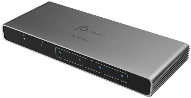 Main image of 8K HDMI 2.1 4Way Splitter Mirror One HDMI Source to Four Displays | Supports 8K, 4K, 1440p | HDR10+/Dolby Vision/VRR/FreeSync/G-Sync Compatible | for Game Consoles, PC, Laptop (JDSH814)