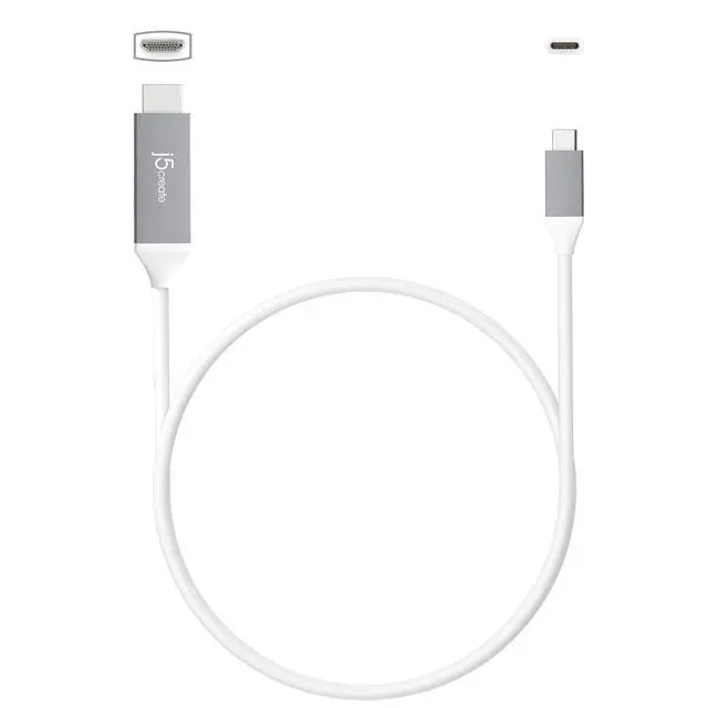 Alt view image 6 of 7 - USB Type C to 4K@60Hz HDMI 6ft Cable with HDMI ATC Certificate,Compatible with Thunderbolt 3/4, MacBook Pro/Air, iPad Pro, iPad Air 4, ChromeBook and More (JCC153G)