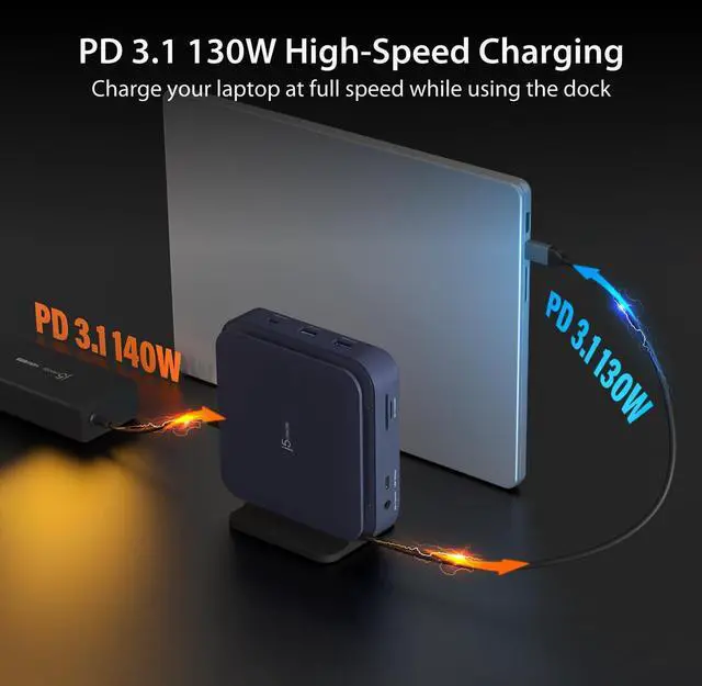 Alt view image 5 of 7 - Type-C Dock Dual 4K HDMI (JCD3198)