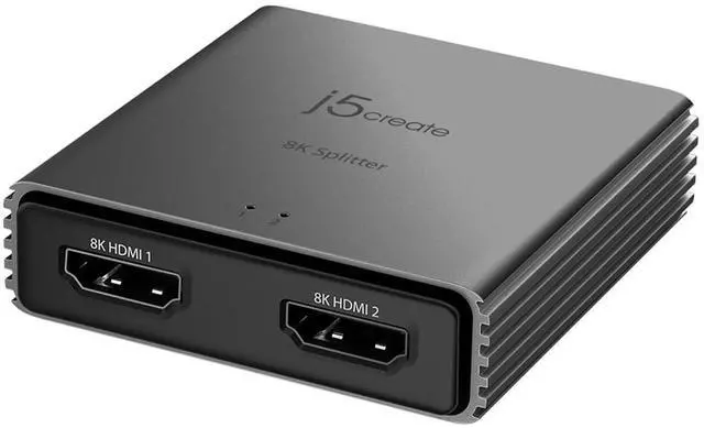 Main image of 8K HDMI 2.1 2Way Splitter Mirror One HDMI Source to Two Displays | Supports 8K, 4K, 1440p | HDR10+/Dolby Vision/VRR/FreeSync/G-Sync Compatible | for Game Consoles, PC, Laptop (JDSH812)