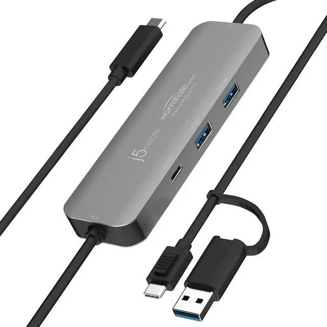 Main image of Screen/Mouse/Keyboard/File Sharing Hub - Wormhole Switch Display KVM Sharing - PC to PC USB 3.1, Compatible with Windows 11, 10 (JCH462)