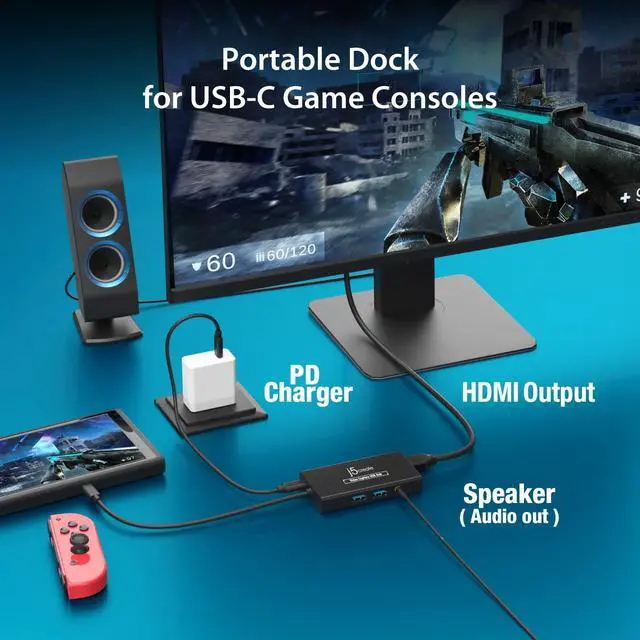 Alt view image 6 of 7 - Video Capture Card with PD 60W Pass-Through Charging, Built-in Multi-Function hub, Suitable for Streaming, Live Broadcasting, Video Conference, Teaching, Gaming (JVA01)