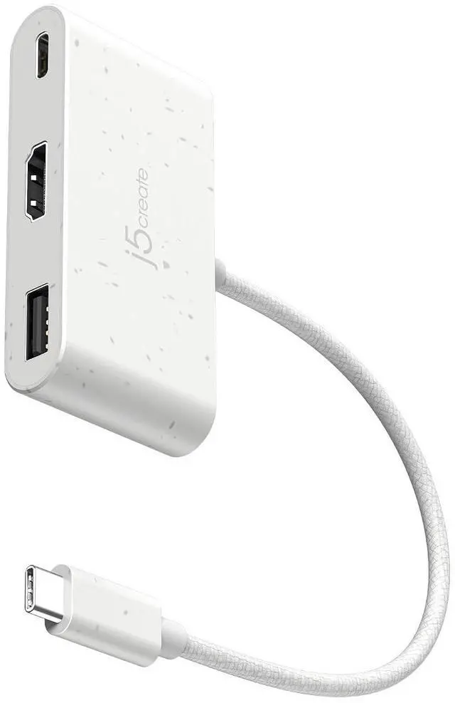 Main image of USB-C to HDMI & USB Type-A with Power Delivery(Eco-Friendly) with 4K HDMI, USB-A 5Gbps, PD 100W Charging | Compatible with MacBook Pro,Chromebook,HP, Samsung and more Type-C Devices(JCA379EW)