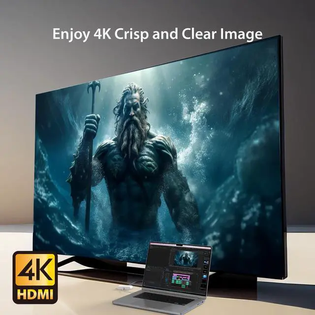 Alt view image 4 of 7 - USB-C to HDMI & USB Type-A with Power Delivery(Eco-Friendly) with 4K HDMI, USB-A 5Gbps, PD 100W Charging | Compatible with MacBook Pro,Chromebook,HP, Samsung and more Type-C Devices(JCA379EW)