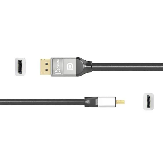 Alt view image 3 of 7 - 4K DisplayPort Cable- (6ft) 4K @ 60 Hz & 3D | 21.6 Gbps Display Cable | High Bit Rate 2 HBR2 | Backward Compatible with DisplayPort v1.1/v1.0