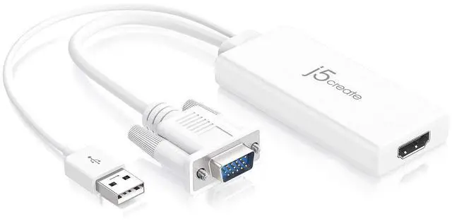 Main image of HDMI to VGA Adapter- 4K 1080p @ 60 Hz | 1.62 Gbps and 2.7 Gbps | Compatible with Apple iMac or MacBook, PC, HDTV, Projectors and More